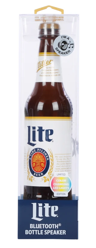 Thumbnail 1: Miller Brewing Co Miller Lite LED Bluetooth Bottle Speaker  