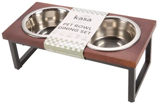 Thumbnail 2: Kasa Stainless Steel Pet Bowl Dining Set 