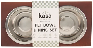 Thumbnail 5: Kasa Stainless Steel Pet Bowl Dining Set 