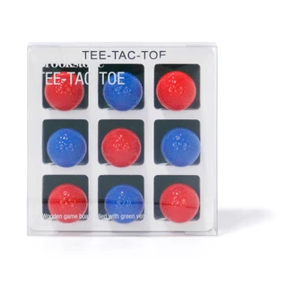 Thumbnail 1: Brookstone Wooden Tee-Tac-Toe Game with Real Golf Balls 