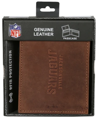 Thumbnail 1: NFL Jacksonville Jaguars Men's Genuine Leather NFL Jaguars Bifold Wallet  