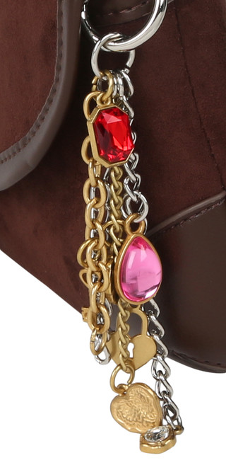 Thumbnail 4: Madden Girl Women's Suede Crossbody Purse w/ Charms  