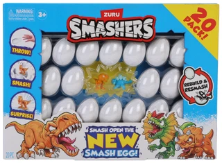 Thumbnail 1: Zuru 20 Pk Smashers Dino Toy Egg Collection  