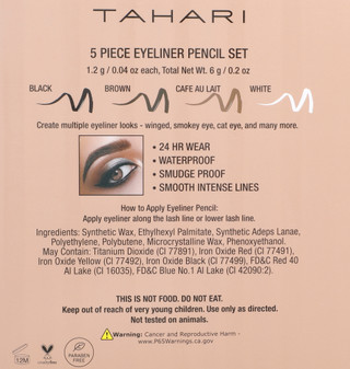 Thumbnail 2: Tahari 5 Pk Water Proof Eyeliner Pen Set  