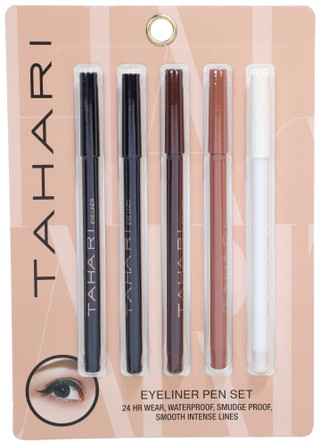 Thumbnail 1: Tahari 5 Pk Water Proof Eyeliner Pen Set  
