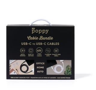 Thumbnail 2: Xo Poppy 2 Pk USB-C to USB-C Charging Cables 