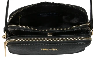Thumbnail 3: MULTISAC Women's Dome Double Zip Crossbody Purse w/ Charms 
