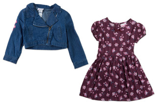 Thumbnail 3: Little Lass Girls 2 Pc Dress & Jacket Set  