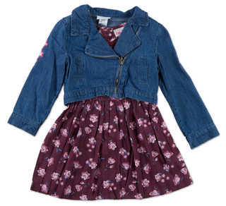 Thumbnail 1: Little Lass Girls 2 Pc Dress & Jacket Set  