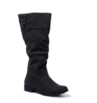 Thumbnail 1: Kensie Women's Monica Knit Trim Wide Calf Riding Boots  