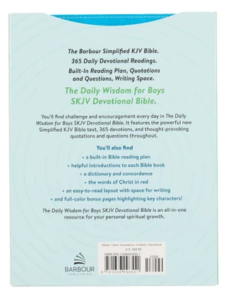 Thumbnail 2: Barbour Publishing The Daily Wisdom For Boys Devotional Bible  
