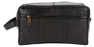Thumbnail 1: NFL Saints  NFL New Orleans Saints  Leather Shave Kit Bag 