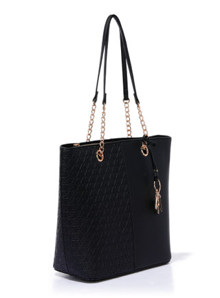 Thumbnail 3: ANNE KLEIN Women's Logo Chain Tote Purse w/ Charms  