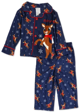 Thumbnail 1: Rudolph The Red-Nosed Reindeer Toddler Boys 2 Pc Christmas Character Pajama Pants Set 