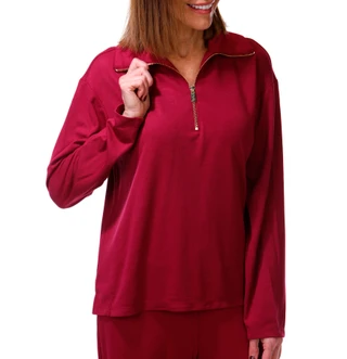 Thumbnail 4: JONES NEW YORK 2 Pc Women's Long Sleeve Quarter Zip Wide Pant Set  