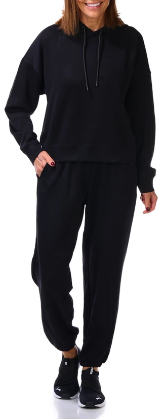 Thumbnail 1: 90 Degree 2 Pc Women's Long Sleeve Softlite Fleece Hoodie Jogger Set 