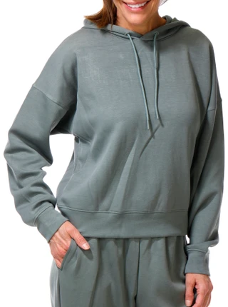 Thumbnail 4: 90 Degree 2 Pc Women's Long Sleeve Softlite Fleece Hoodie Jogger Set 