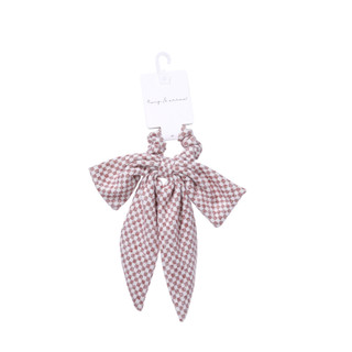 Thumbnail 1: TWIG & ARROW Women's Plaid Checker Pony Scarf Scrunchie  