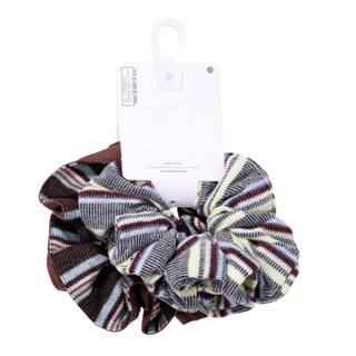 Thumbnail 2: TWIG & ARROW 2 Pk Large Striped Fabric Scrunchies  