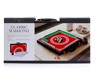Thumbnail 2: Bombay Classic Mahjong Game w/ Wooden Folding Game Board Case  