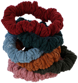 Thumbnail 2: TWIG & ARROW 6 Pc Thin Velvet Scrunchies  