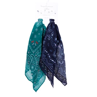Thumbnail 1: TWIG & ARROW 2 Pk Square Bandana Head Scarf Set  