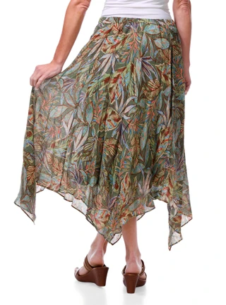 Thumbnail 1: Cece Women's Printed Asymmetrical Hem Midi Skirt 