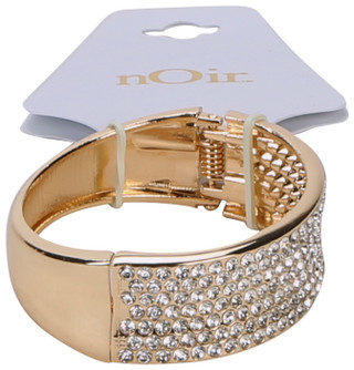 Thumbnail 2: Noir Women's Rhinestone Cuff Bracelet  