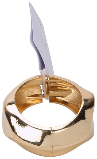 Thumbnail 2: Noir Women's Metal Cuff Bracelet  