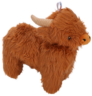 Thumbnail 1: Petlou 16 In Highland Cow Crinkle & Squeak Dog Toy  