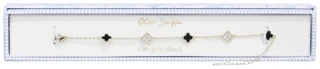 Thumbnail 1: Olivia Simpson Fine Gold Plated 5-Clover Bracelet 