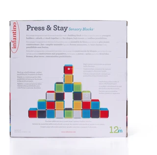 Thumbnail 2: Infantino 26 Pc Press & Stay Sensory Blocks  