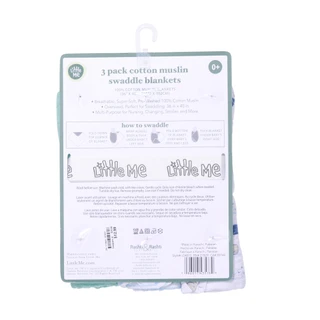 Thumbnail 2: Little Me 3 Pk 36x40 Baby Muslin Swaddle Blankets  
