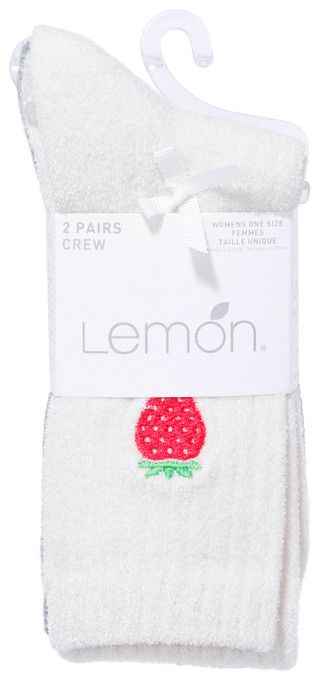 Thumbnail 1: LEMON 2 Pk Women's Super Soft Crew Socks  