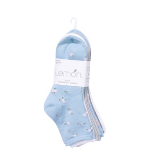 Thumbnail 1: LEMON 6 Pk Women's Powder Soft Anklet Socks  