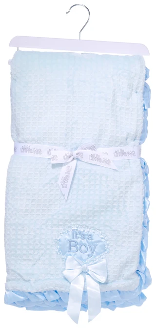 Thumbnail 1: Little Me 30x40 In Its A Boy Reversible Baby Blanket  