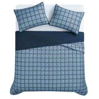Thumbnail 11: CANNON Cannon Luka Grid Quilt Set 