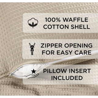 Thumbnail 2: CANNON Cannon Heritage Cotton Waffle Decorative Pillow 