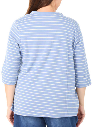 Thumbnail 3: Lands End Plus 3Q Sleeve Henley Top 