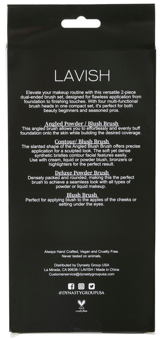 Thumbnail 2: Lavish 2 Pk Dual-Ended Makeup Brush Set 