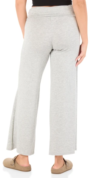 Thumbnail 2: ShoSho Juniors Active High Rise Fold Over Wide Leg Pants  
