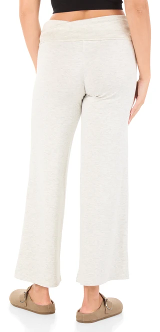 Thumbnail 2: ShoSho Juniors Active High Rise Fold Over Wide Leg Pants  