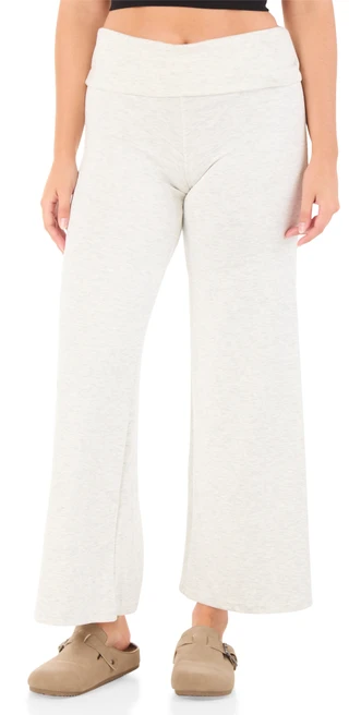 Thumbnail 1: ShoSho Juniors Active High Rise Fold Over Wide Leg Pants  