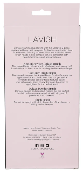 Thumbnail 2: Lavish 2 Pk Dual-Ended Makeup Brush Set 