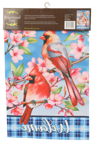 Thumbnail 2: BRIARWOOD 12x18 Cardinal Welcome Garden Flag 