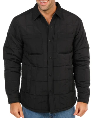 Thumbnail 1: Weatherproof Vintage Men's Quilted Snap Front Shirt Jacket 