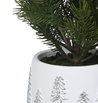 Thumbnail 2: . 21 in Faux Christmas Pine Tree in Decorative Pot 