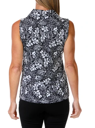 Thumbnail 2: Emerald Eighteen Women's Active Sleeveless Quarter Zip Polo Top  