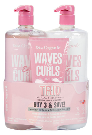 Thumbnail 1: Bee Organic 3 Pc Waves & Curls Hair Treatment Set 