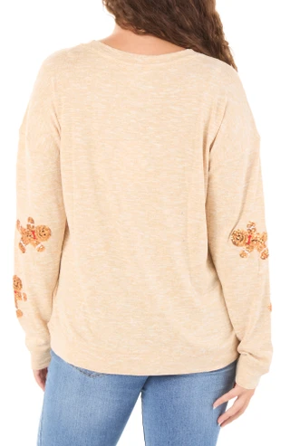 Thumbnail 2: Magical Season Women's Long Sleeve Christmas Sequin Top 